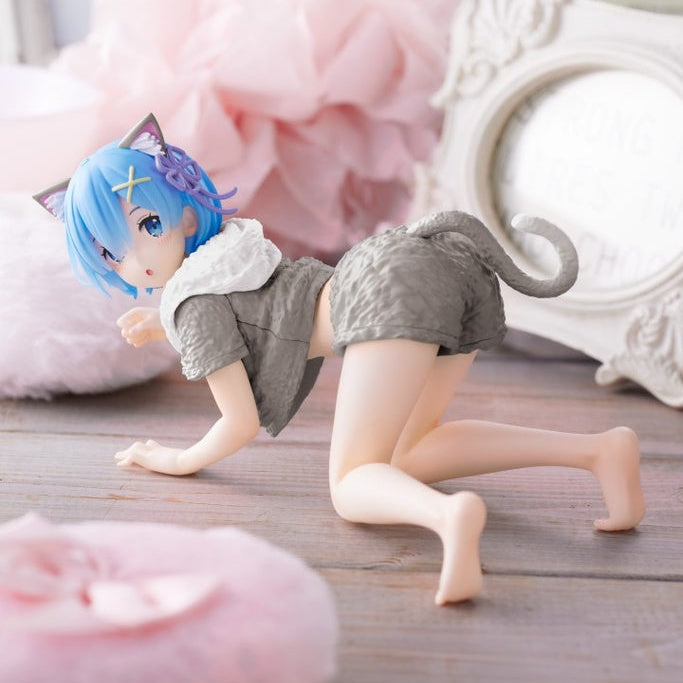 Re:Zero Starting Life in Another World Desktop Cute Figure - Rem (Cat Roomwear Ver.) Renewal Edition